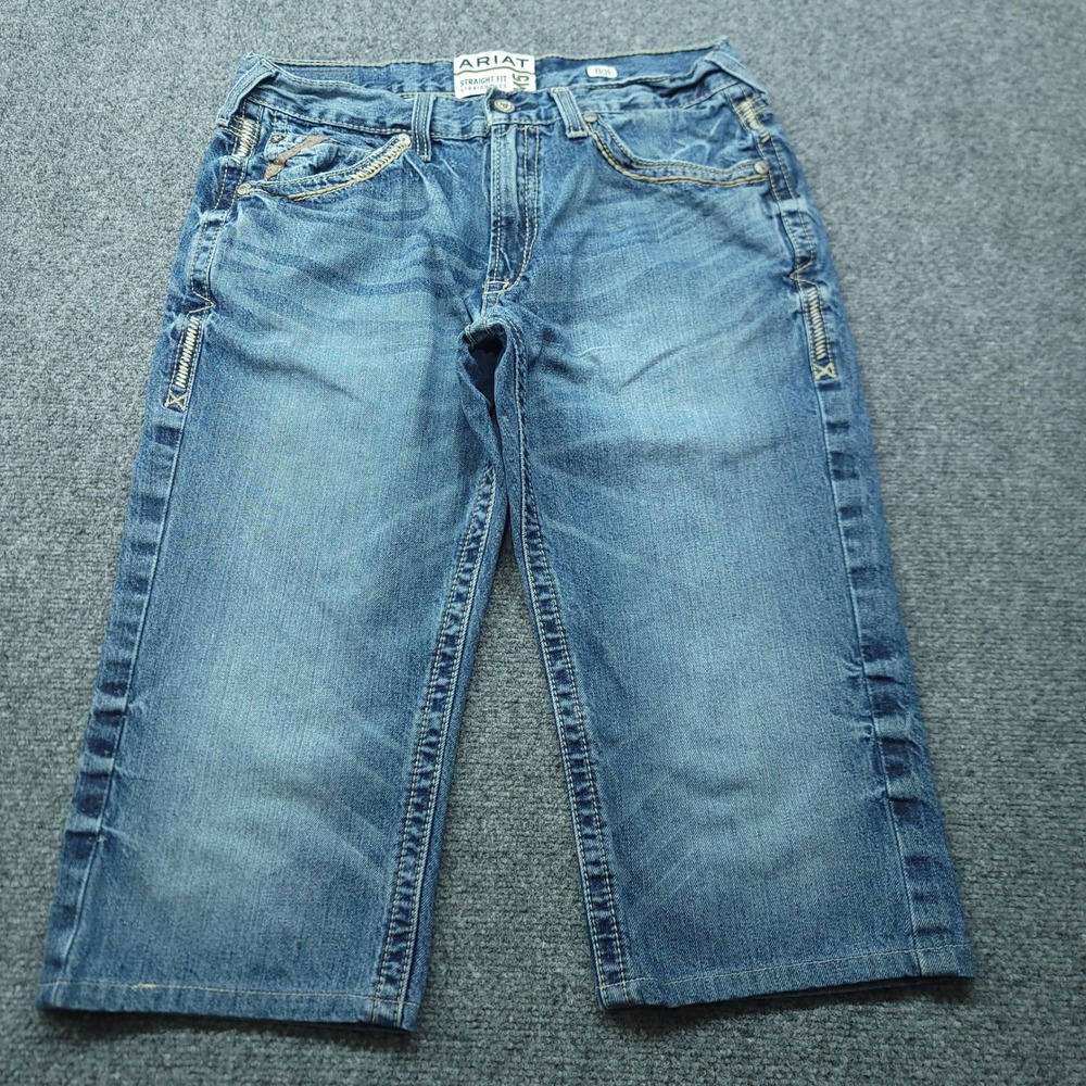 Ariat M5 Ridgeline Gambler Straight Leg Jort Blue 33x30 (Hemmed to 18 Inseam)